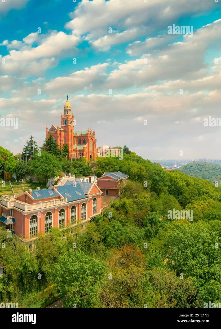 A scenic view of sheshan_observatory