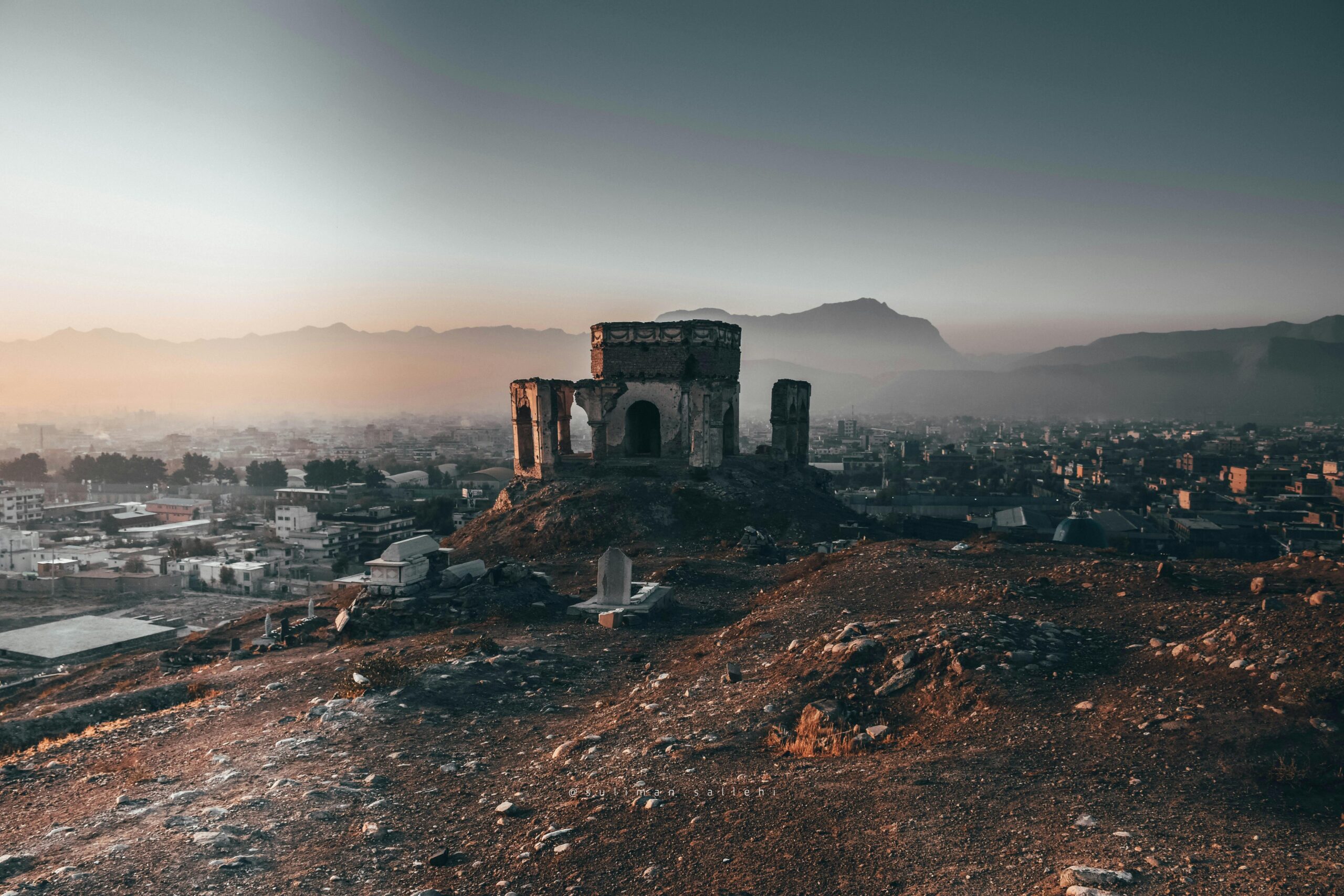 A scenic view of shilou_ruins