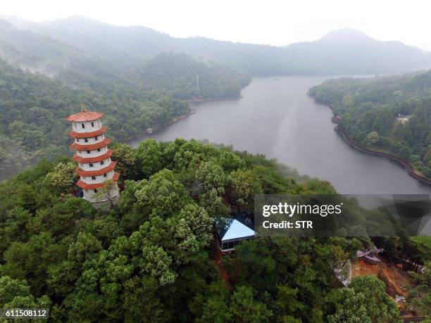 A scenic view of Shiyan Lake