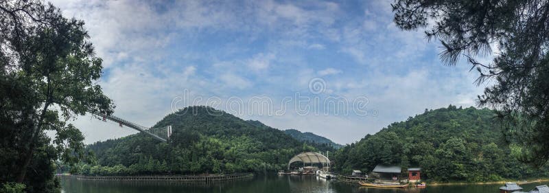 A scenic view of Shiyan Lake