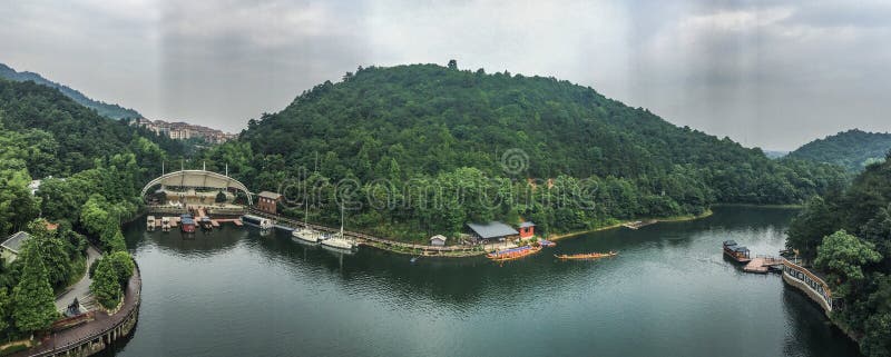 A scenic view of Shiyan Lake