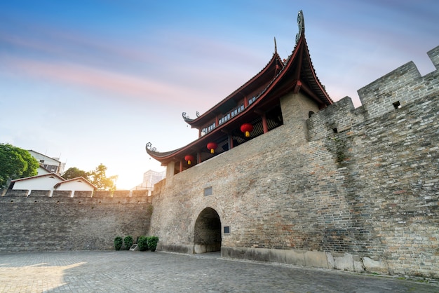 A scenic view of shouxian ancient city