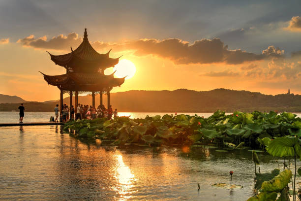 A scenic view of slender west lake