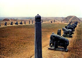 A scenic view of Song Dynasty Tombs