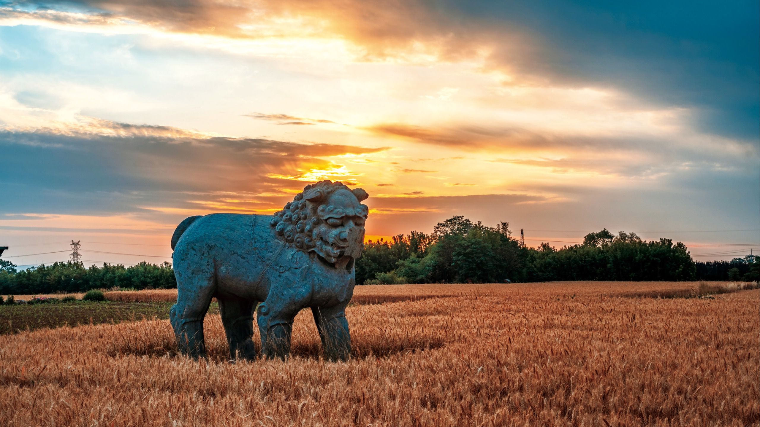 A scenic view of Song Dynasty Tombs