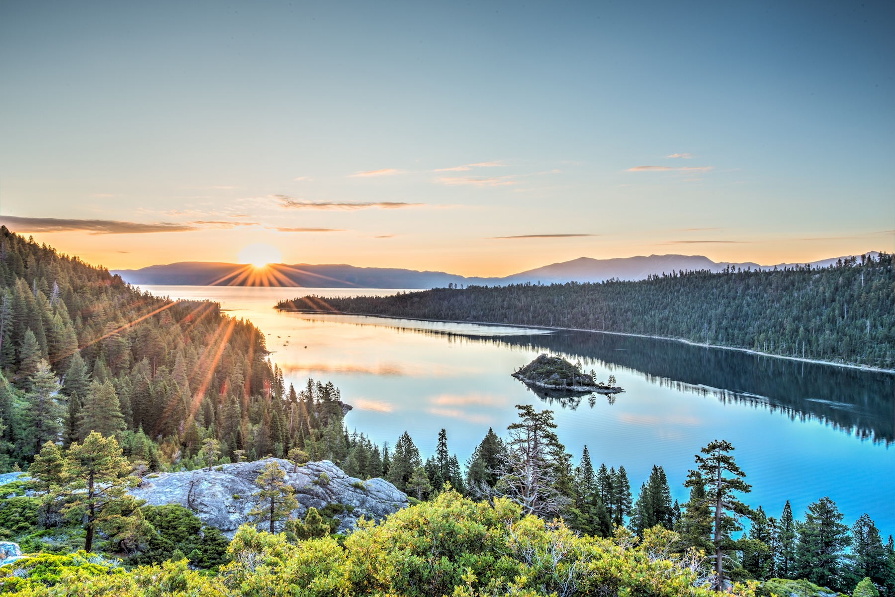 A scenic view of south lake