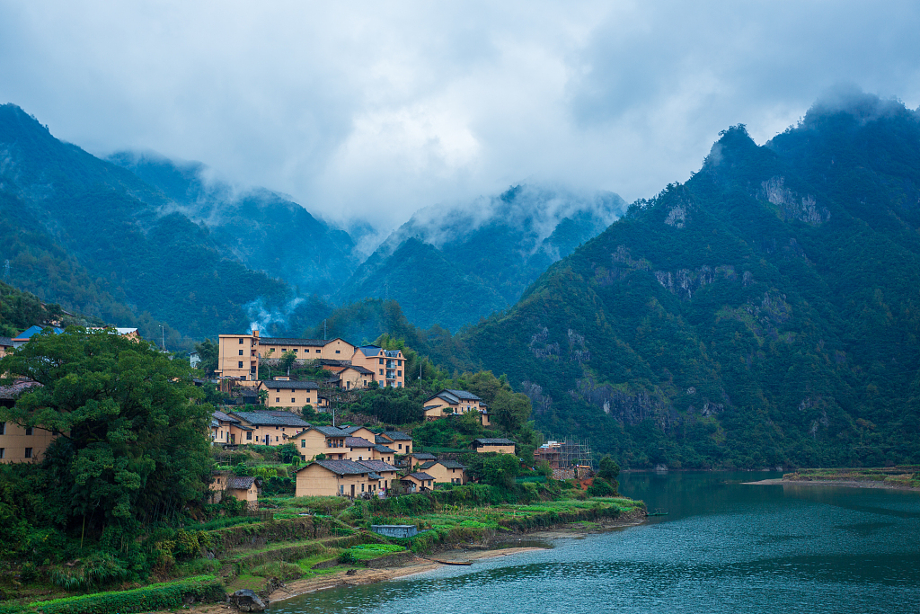 A scenic view of suichang gold mine