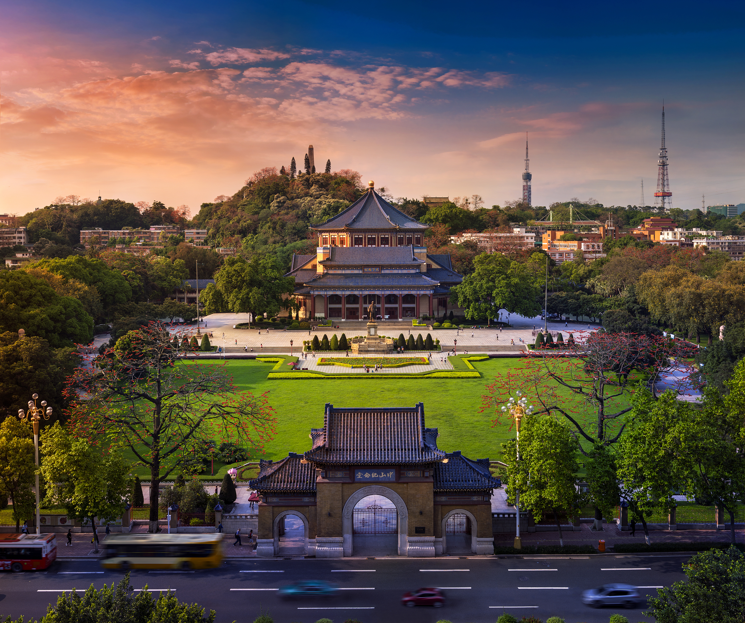 A scenic view of sun yat-sen memorial hall
