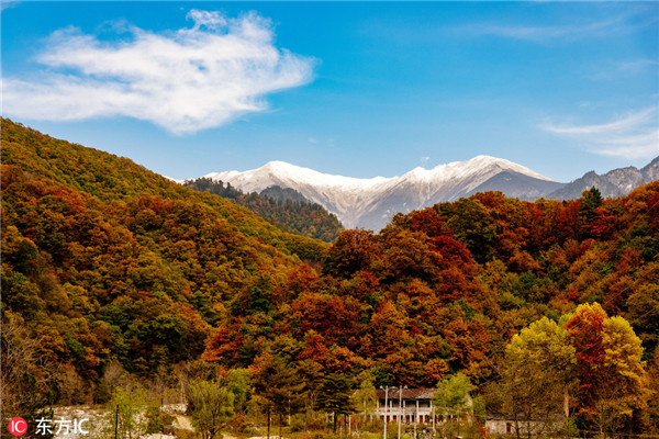 A scenic view of taibai_mountain_tourism_scenic_area
