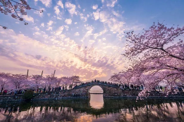 A scenic view of taihu lake tourist resort