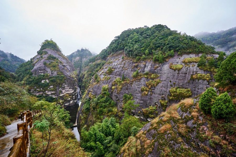 A scenic view of taining global geopark