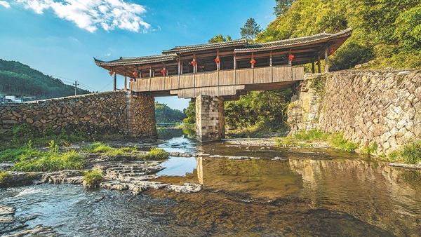 A scenic view of taishun covered bridges