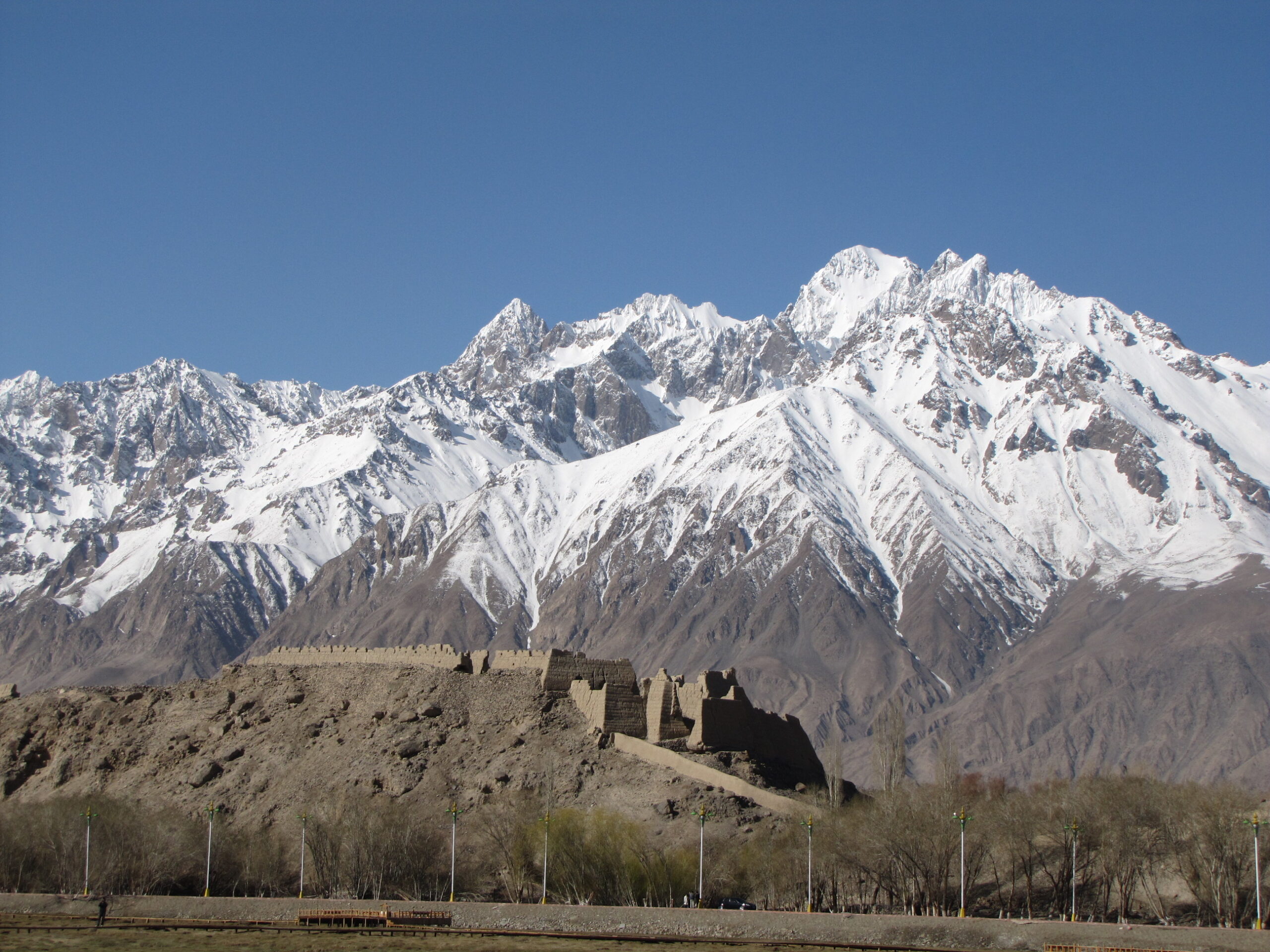 A scenic view of tashkurgan stone city