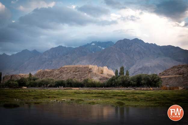 A scenic view of tashkurgan stone city