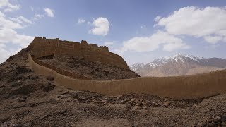 A scenic view of tashkurgan stone city ruins