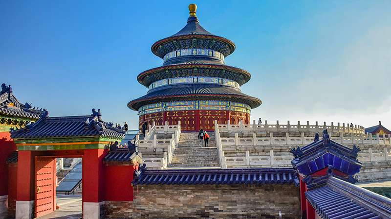 A scenic view of temple of heaven