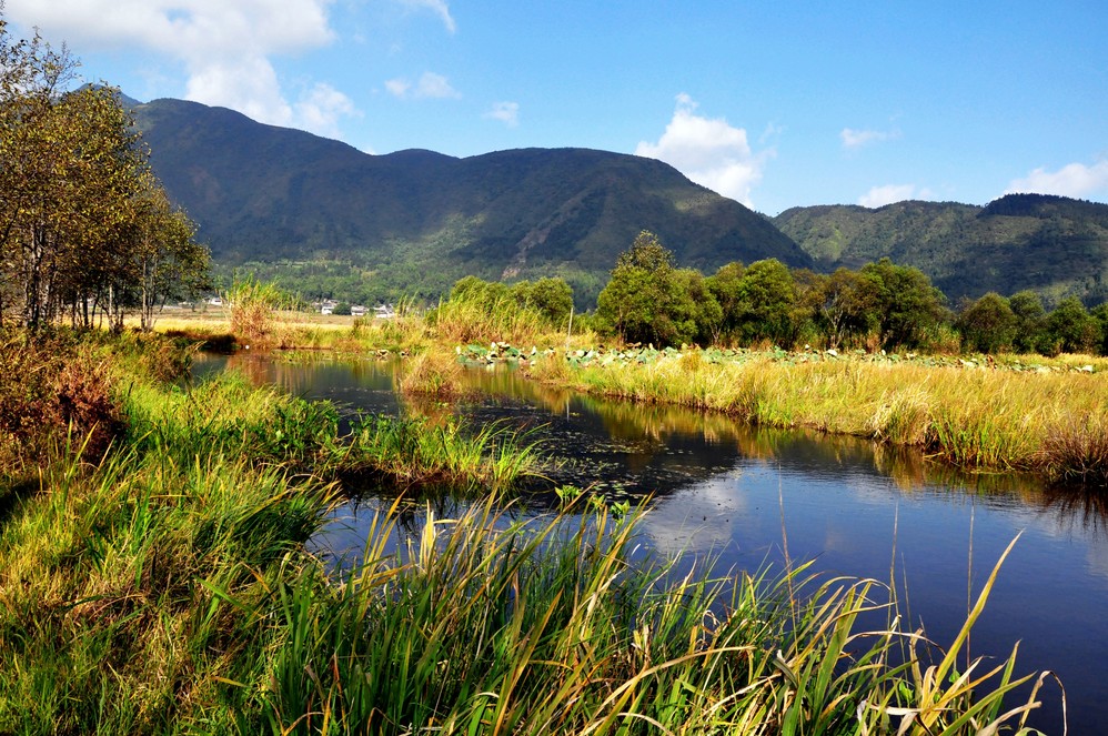 A scenic view of tengchong beihai wetland