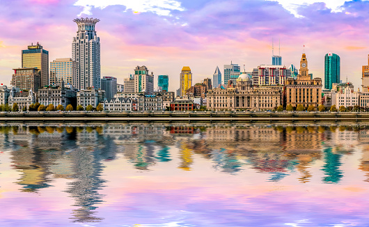 A scenic view of the bund shanghai