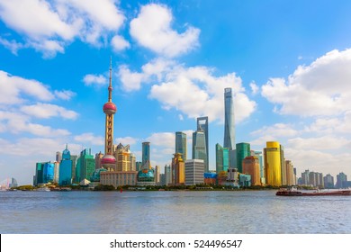 A scenic view of the bund shanghai