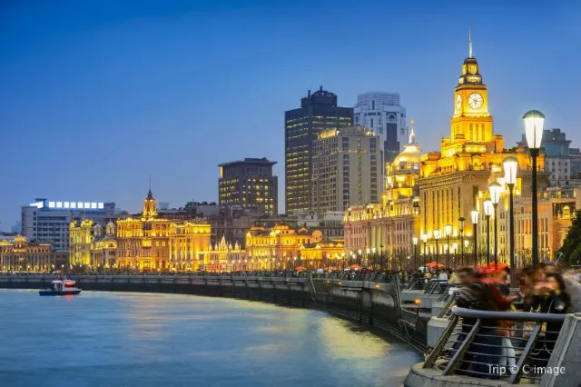 A scenic view of the bund shanghai