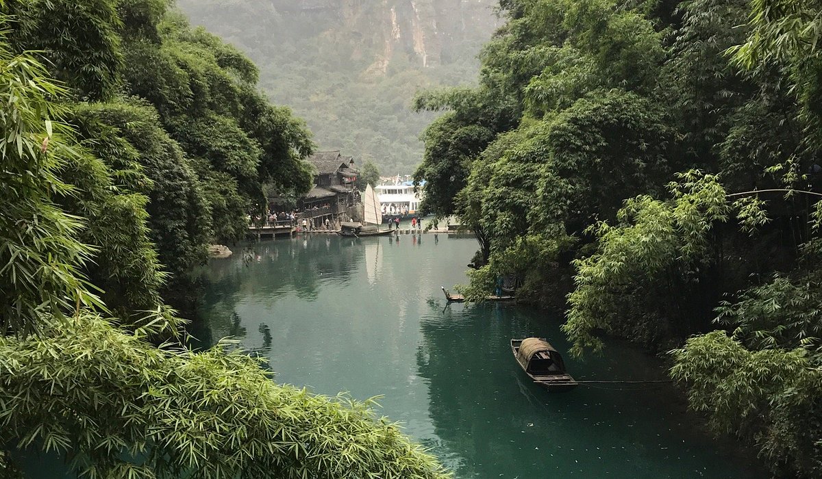A scenic view of Three Gorges Dam