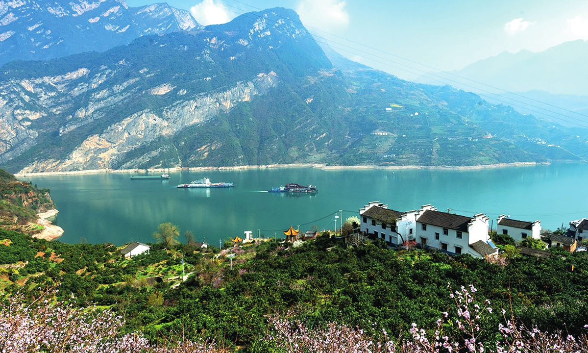 A scenic view of Three Gorges Dam