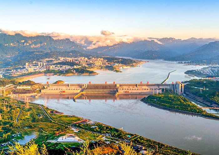 A scenic view of Three Gorges Dam