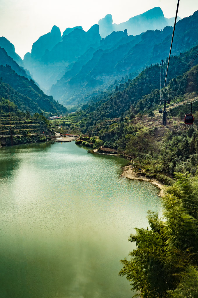 A scenic view of Tianmen Mountain