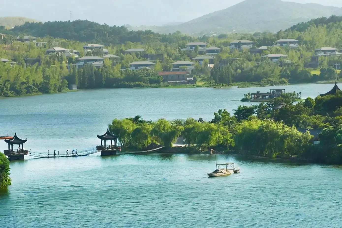 A scenic view of tianmu lake