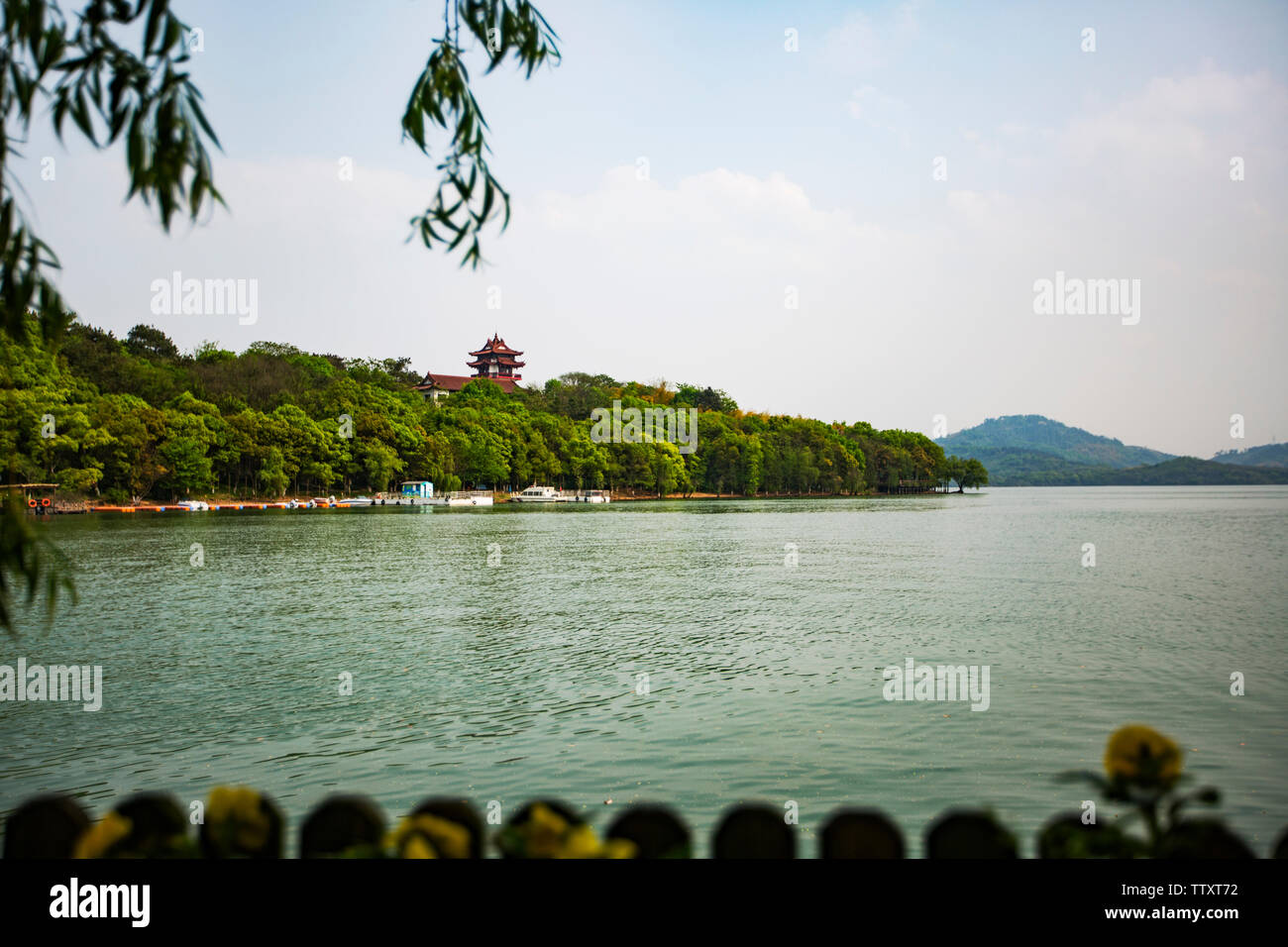 A scenic view of tianmu lake
