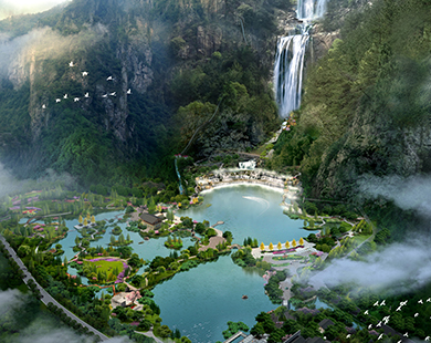 A scenic view of Tiantai An