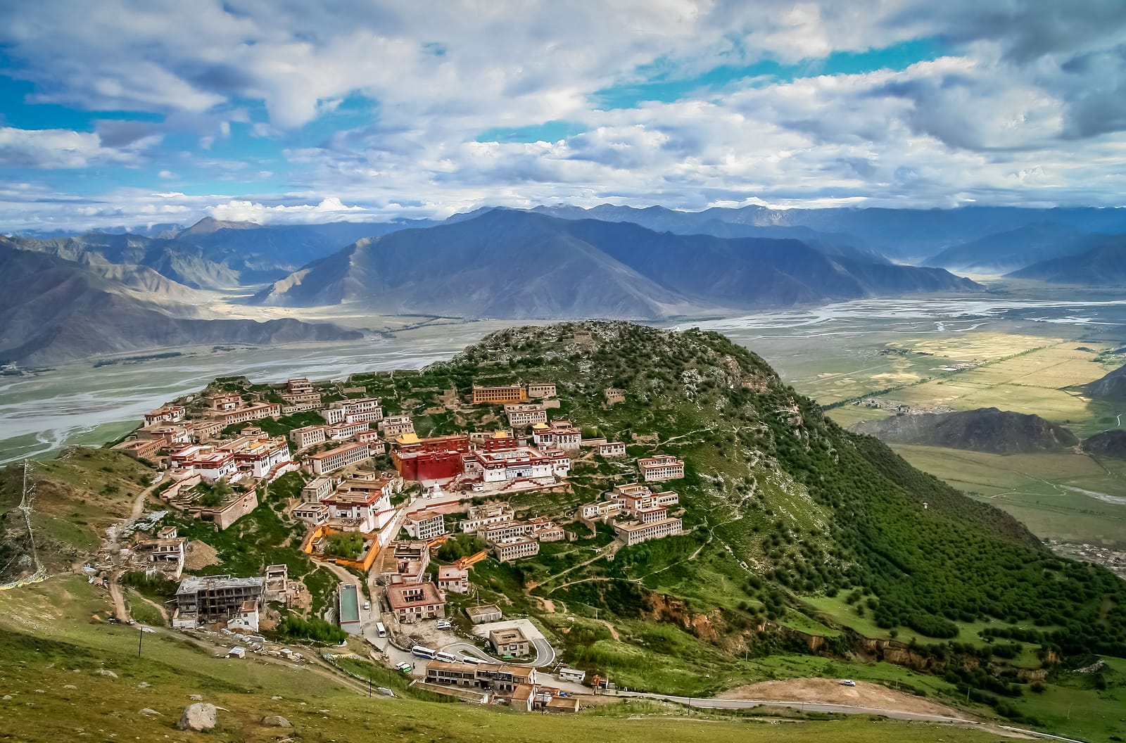 A scenic view of tibet museum