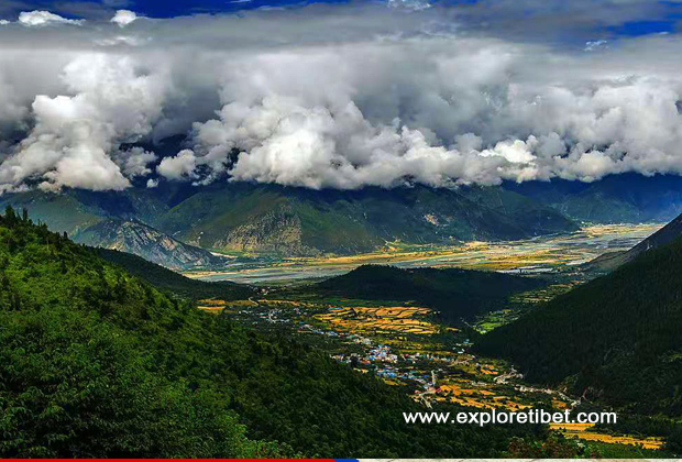 A scenic view of tomb of tibetan kings