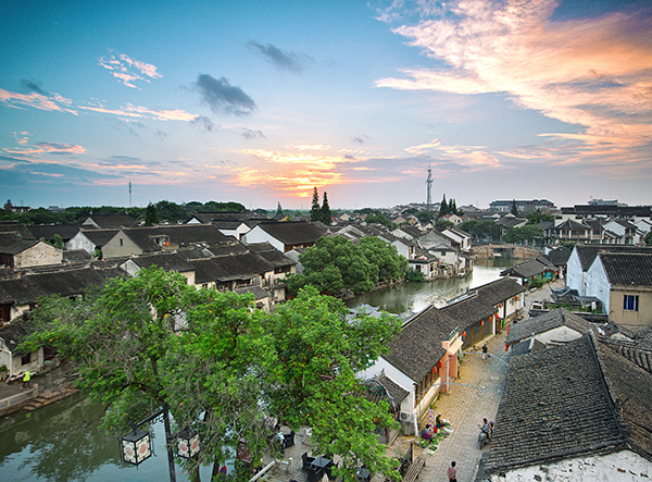 A scenic view of tongli ancient town