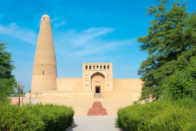 A scenic view of turpan emin minaret