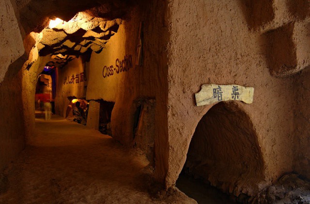 A scenic view of turpan karez well