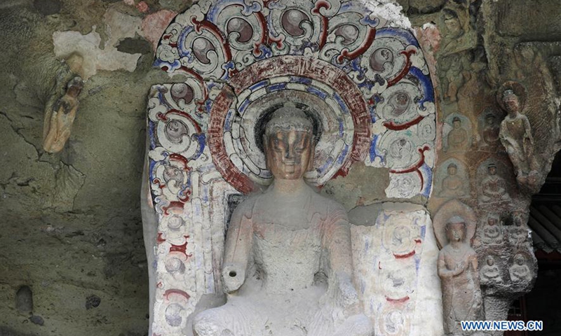 A scenic view of wanfotang_grottoes_yixian