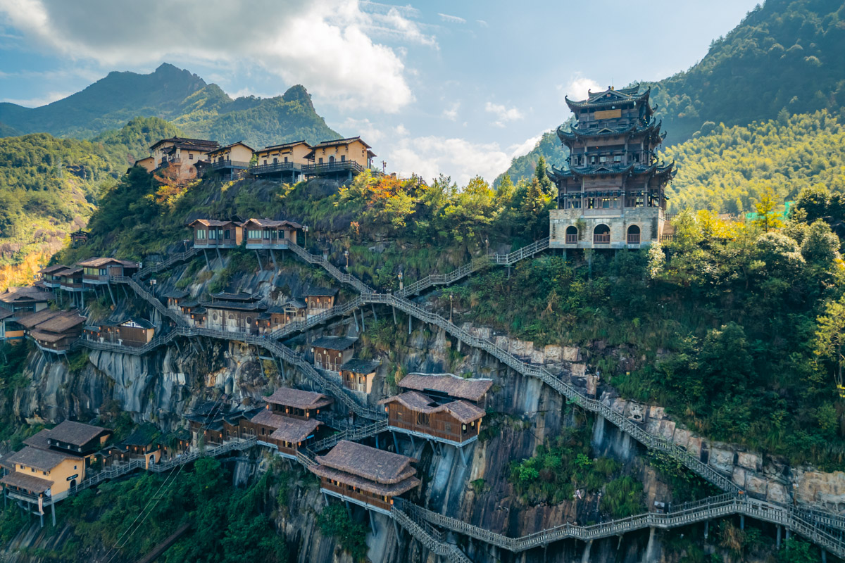 A scenic view of Wangxian Valley