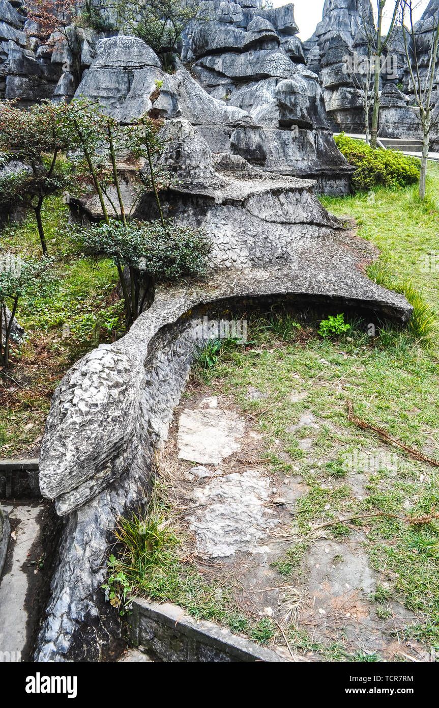 A scenic view of wansheng_stone_forest