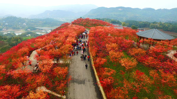 A scenic view of wanyuan red army park