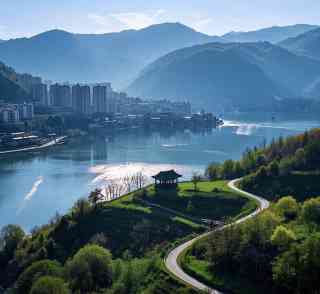 A scenic view of wanyuan red army park