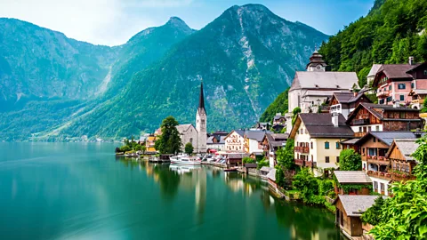 A scenic view of Warm Spring Town