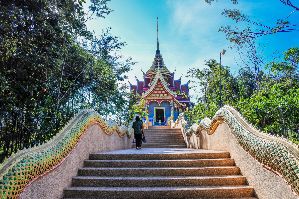 A scenic view of water_and_land_temple