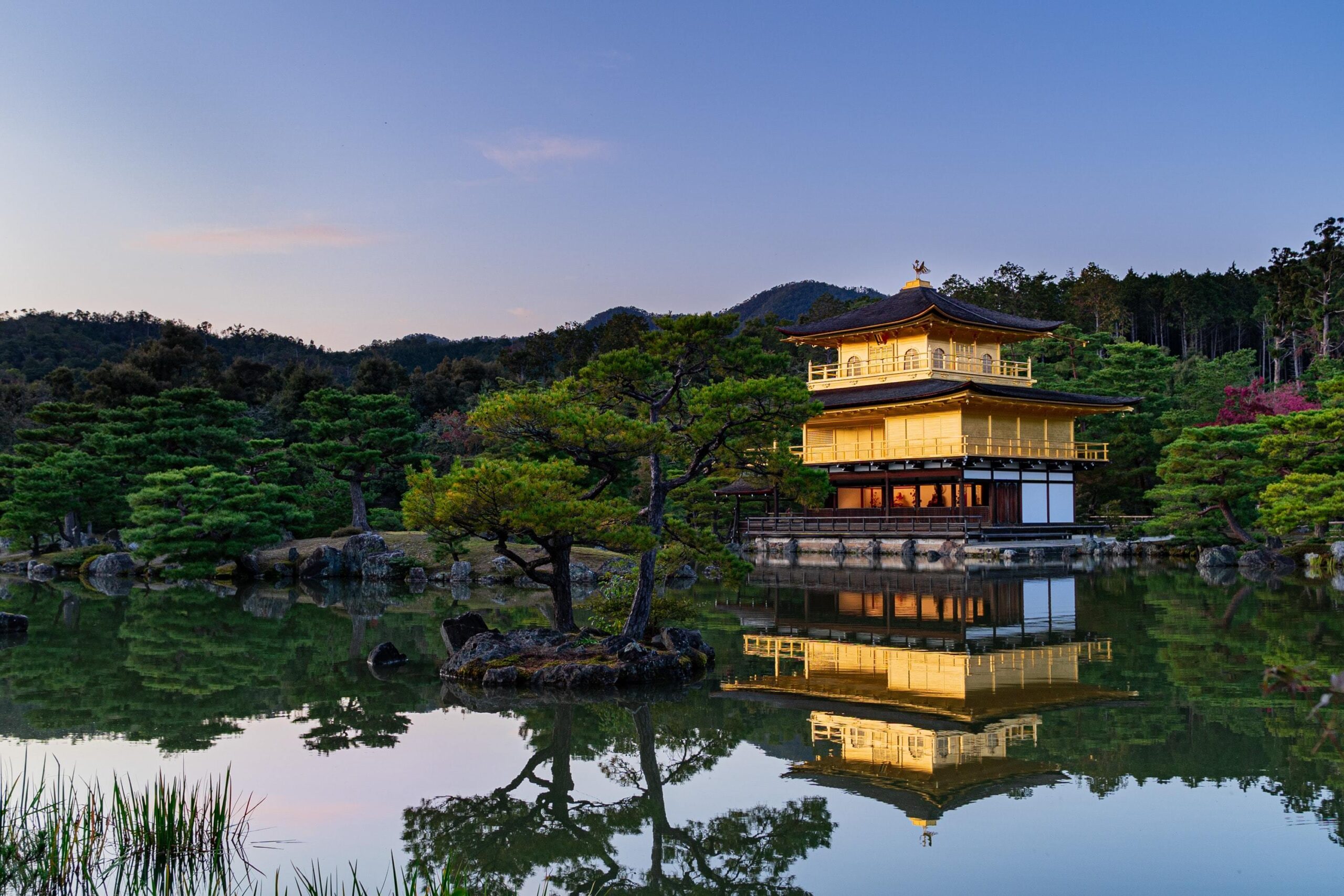 A scenic view of water_and_land_temple