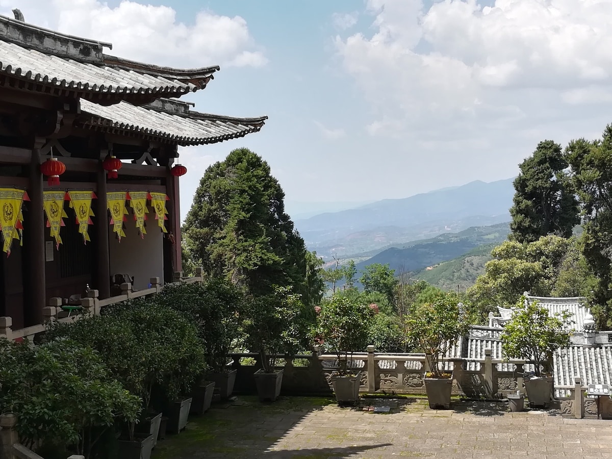 A scenic view of weibaoshan taoist temple