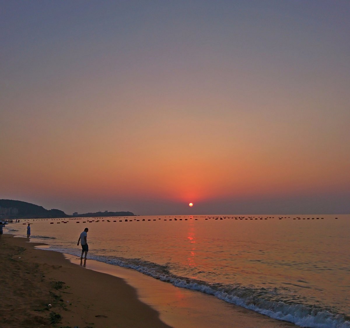 A scenic view of Weihai International Bathing Beach