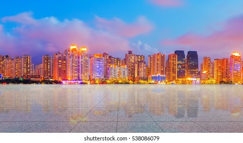 A scenic view of wenzhou city site