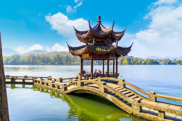 A scenic view of west lake