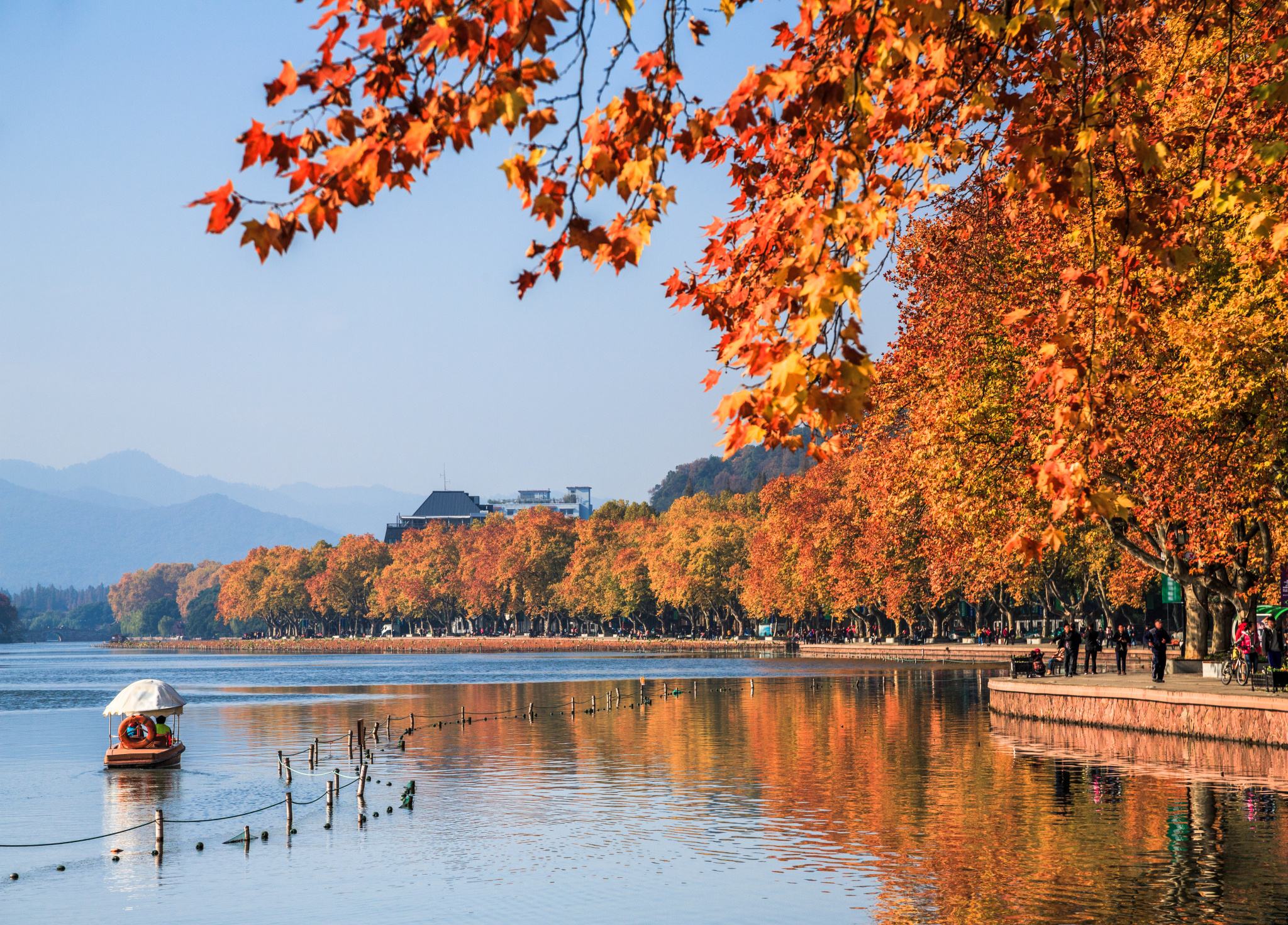 A scenic view of west lake