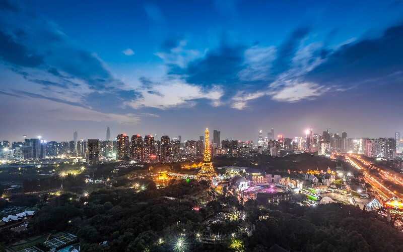 A scenic view of window of the world shenzhen